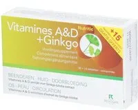 Nutritic Vitamines A & D Ginkgo + 15 Comprimés GRATUITS 45 pc(s)