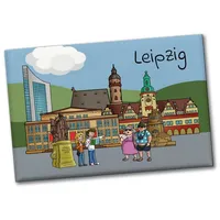 Speecheese Sehenswürdigkeiten von Leipzig Souvenir Souvenir Magnet - Erinnerungsstück