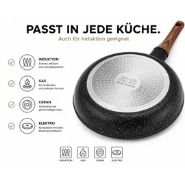 qivee Pfannen-Set 3-tlg. 20 cm + 24 cm + 28 cm