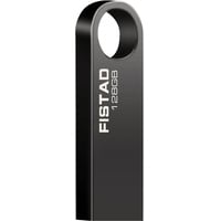 USB Stick 128GB Mini Tragbar Memory Stick Metall USB 2.0 Wasserdicht Metall Flash Laufwerk für PC, Laptop, Tablet (Grau)