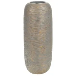 Vase Patio 50 cm - Grau Rund Amadeus Harz 20x20 cm