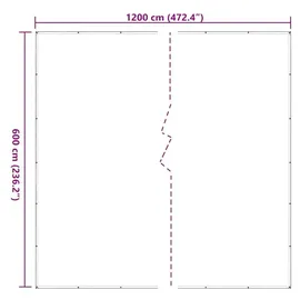 vidaXL Schutzplane 600 x 1200 cm Transparent