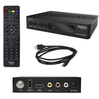 Xoro HRS 8657 HD-Receiver für digitales Satellitenfernsehen (DVB-S2) mit USB Mediaplayer für Video-, Audio- und Bilddateien, Schwarz