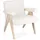 BIZZOTTO Sessel Faiza Stoff 58 x 83 x 58 cm Beige/Weiß gepolstert