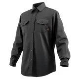 Vevor Flammhemmende Schweißerjacke, 7 oz. FR-Arbeitsjacke für Herren, maschinenwaschbares hitzebeständiges Schweißershirt aus Baumwolle, erfüllt ATPV 9,2 cal/cm2 Lichtbogenbewertung – Größe L