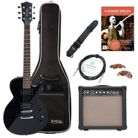 Rocktile L-100 BL E-Gitarre schwarz Starter Set