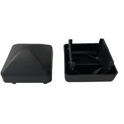 Rechteckkappen 40x40x28mm schwarz PE (Polyethylen)
