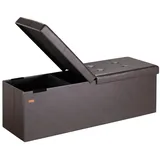 CASARIA Sitzbank Braun 115x38x38cm mit Klappdeckel