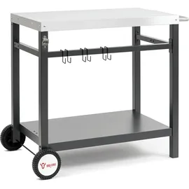 BBQ-Toro Beistelltisch 85 x 50 x 81 cm Stahl schwarz