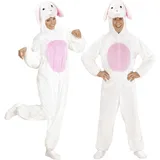 W WIDMANN MILANO Party Fashion - Kostüm Hase, Overall mit Kapuzenmaske, Tierkostüm, Kaninchen