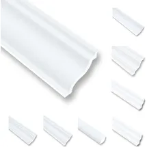 MDEKOR 100 Meter Deckenleisten Styropor XPS Stuckleisten Abschlussleiste Decke Weiss 40 x 40 mm Zierprofile Styroporleisten Deckenleisten Zierleisten Spar...