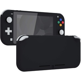 ExtremeRate Full Case Shell für Switch Lite Console, DIY-Ersatz Hülle Gehäuse & Tasten & Schutzfolie Ersatzschale Ersatzteile Kit für Nintendo Switch Lite NSL Konsole-Schwarz