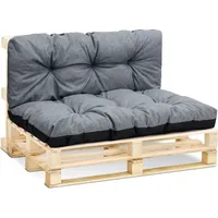 Amazinggirl Palettenkissen Outdoor Kissen Set: Rückenkissen 40x120 cm und