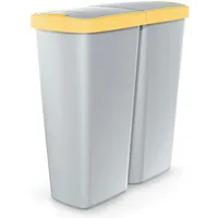 monzana Mülleimer 50 l Grau Gelb