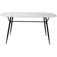 dynamic24 Esstisch, Tisch 160x90 cm Glas weiss schwarz|weiß