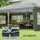 Homcom Faltpavillon 5,85 x 2,95 m inkl. 4 Seitenteile Grau