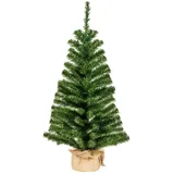 OEM Künstlicher Weihnachtsbaum im Jutesack 90cm grün