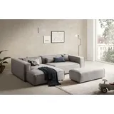 LeGer Home by Lena Gercke Eckcouch Cord 2-Sitzer Grau