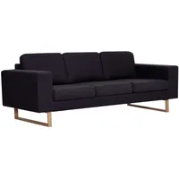 vidaXL 3-Sitzer-Sofa Stoff Schwarz