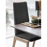 Polsterstuhl STRESSLESS "Laurel", schwarz (schwarz paloma, schwarz), B:57cm H:105cm T:60cm, Leder PALOMA: PALOMA ist ein durchgefärbtes Semianilin-Möbelleder mit natürlicher Narbung., Stühle, Polsterstuhl, High Back, Größe L, mit abgerundeten Beinen in Schwarz