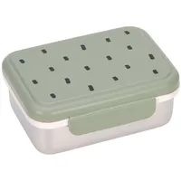 Lässig Kinder Edelstahl Lunchbox Happy Prints light olive