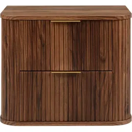 Rodan Waschtischunterschrank | Waschbeckunterschrank - Eiche Haselnuss - Modernes Design - Soft-Close Schubladen - Hängeschrank - Dunkelbraun