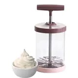 Manueller Sahnespender, Manueller Schlagsahnespender, Hausgemachte Schlagsahnemaschine, Ergonomische Backwerkzeuge Mit Komfortablem Griff, Edelstahlspender Für Salatdressings, Schaumige Getränke