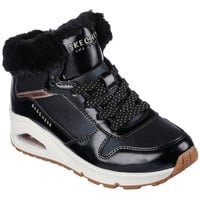 SKECHERS UNO Cozy On Air Winter Boots, Black Pu/Rose Gold Trim, 28