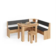 livinity Eckbankgruppe, Tiberio Goldkraft Eiche 180 x 150 cm mit Tisch
