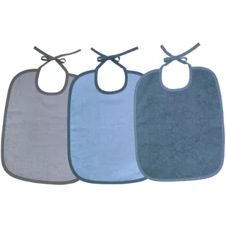 Wörner »Bindelätzchen 3er Pack 32x40 cm« - Stahlblau-Grau