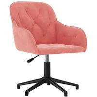 VidaXL Bürostuhl Drehbar Rosa Samt