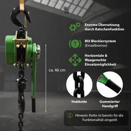 Trutzholm Kettenzug Stahl 3 m grün