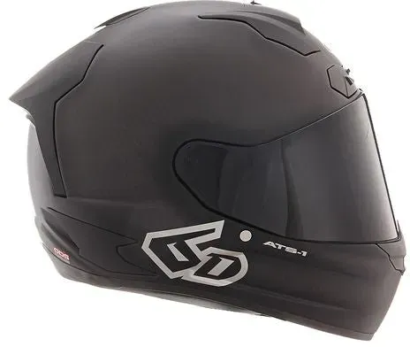 6D ATS-1R Solid Matte Black Helm FIM - XL