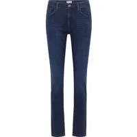 Stretch-Jeans MUSTANG "Sissy Slim" Gr. 40, Länge 32, blau (mittelblau) Damen Jeans 5-Pocket-Jeans