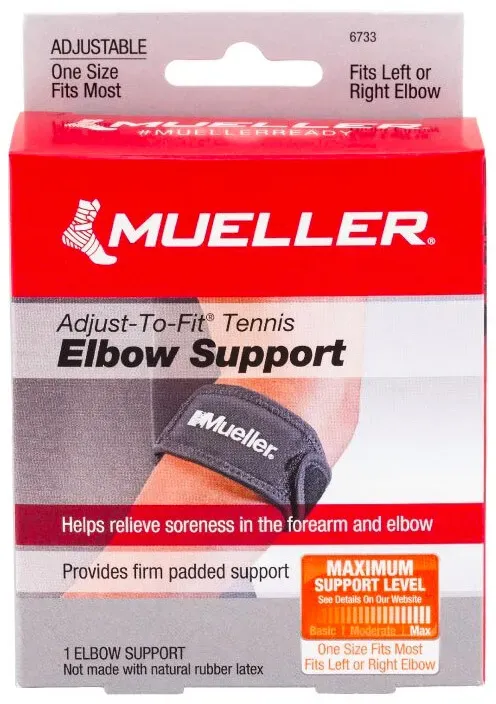 Ellenbogenband Mueller  Adjust-To-Fit Tennis Elbow Support - Schwarz