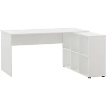 MÖBELPARTNER 400 Schreibtisch weiß rechteckig, Wangen-Gestell weiß 150,0 x 65,0 cm