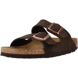 Birkenstock Arizona Mocca Weichbettung Veloursleder Schmal Unisex - Braun 40