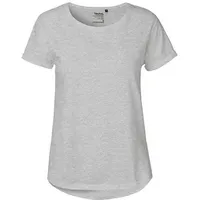 Kompatible Ware Neutral - Damen Roll-Up-Sleeve T-Shirt/Sports Grey, L