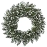 Kaemingk Adventskranz Kranz Adventskranz Dekokranz Kieferkranz PVC Frost Türkranz Ø 50 cm grün