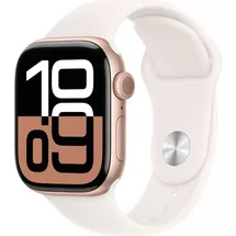 Apple Watch Series 10 GPS 42 mm Aluminiumgehäuse roségold Sportarmband blassrosa M/L