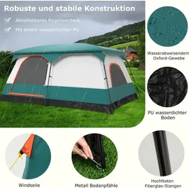 Costway Tunnelzelt FANTASK Grün