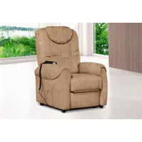 sit&more TV-Sessel Bastian Kunstleder 75 x 110 x 92 cm Braun mit Motor und Aufstehhilfe