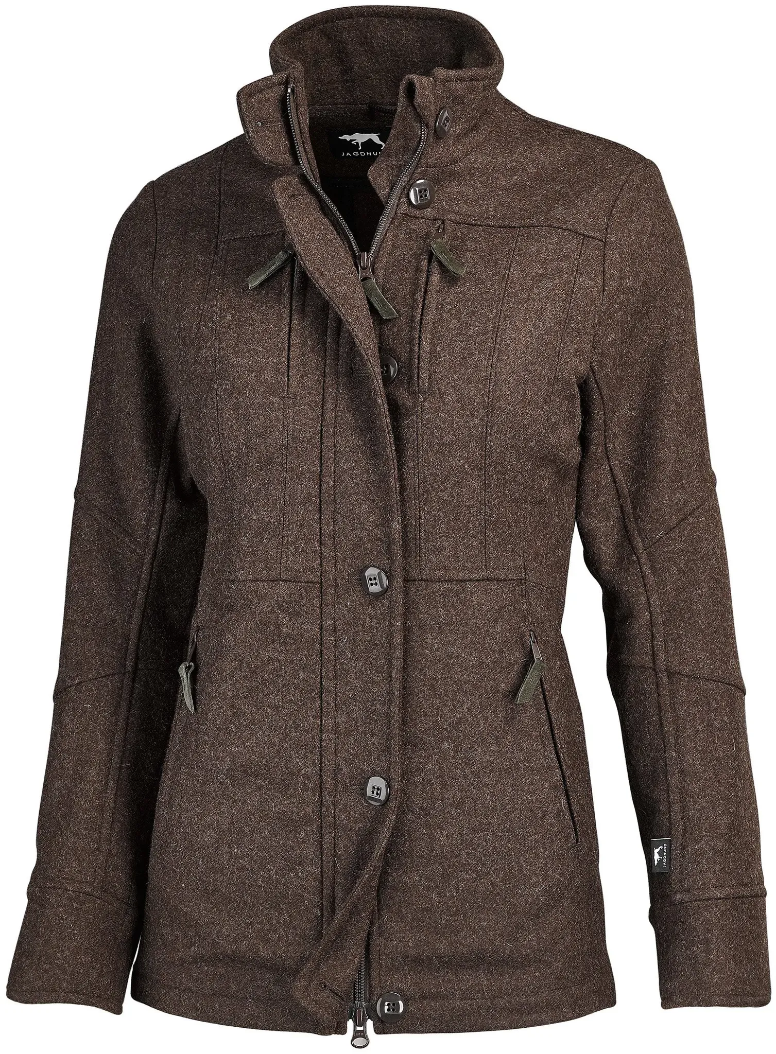 Jagdhund Damen-Lodenjacke Gamskopf 2, braun, 36