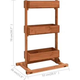 vidaXL Pflanzkübel 52 x 30 cm Braun