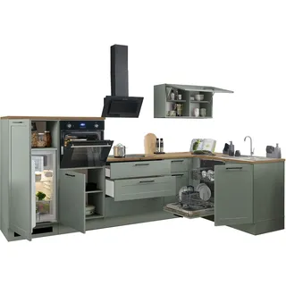 BASIC by Balculina Winkelküche Marsi L-Form 320 cm grün