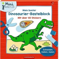 COPPENRATH 64208 Mein bunter Dinosaurier-Bastelblock (Mini-Künstler)