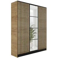Kier furniture Kleiderschrank, Honigeiche, Holzwerkstoff, 156.4x205x39 cm, Schlafzimmer, Kleiderschränke,