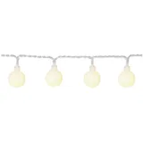 StarTrading STAR TRADING LED-Partykette Berry 50 warmweiße opale Kugeln L: 7,35m für Außen