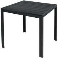 INDA-EXCLUSIV Gartentisch Aluminium und Non-Wood anthrazit / schwarz 90x90cm