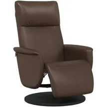 vidaXL Relaxsessel mit Fußteil Kunstleder 90 x 105 x 90 cm Braun drehbar